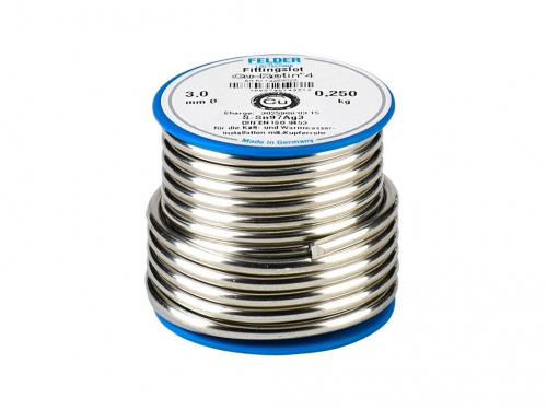 Felder Cu-Rotin® 4 (Sn97Ag3), Ø 3mm, 250g, se stříbrem
