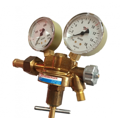 Rothenberger regulátor tlaku pro kyslík 200bar, 2 manometry
