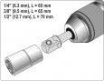 Sada adaptérů do vrtačky 1/4˝, 3/8˝, 1/2˝